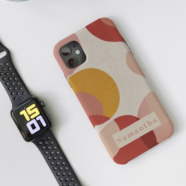 Monograma Moderno do Círculo de Abstrato Chic (Criador carregado)