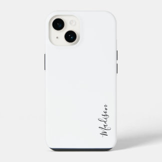 Monograma Moderno Minimalista Branco com Letra Ele