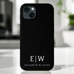 Monograma Moderno Minimalista Preto e Branco<br><div class="desc">Apresentando nossa Coleção de Monogramas Modernos Minimalistas Pretos e Brancos: adote simplicidade e sofisticação com nossos designs minimalistas, curados para elevar seu estilo sem esforço. Feita de olho na estética moderna, essa coleção apresenta designs negras e brancos elegantes, acentuados por monogramas personalizados. De papelaria chic a acessórios versáteis, nossa coleção...</div>