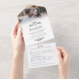 Monograma monográfico da arte da folha de casament