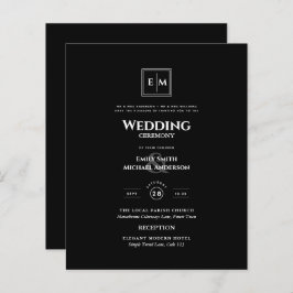 Monograma Monograma Casamento Formal Preto Tudo em