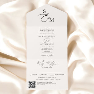 Monograma Monograma Código QR Formal Casamento
