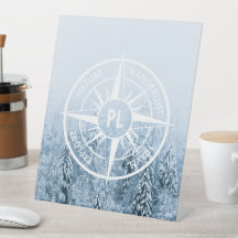 Monograma monograma de emblem em estrela de compas