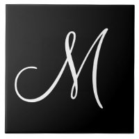 MONOGRAMA: Monograma preto e branco M,