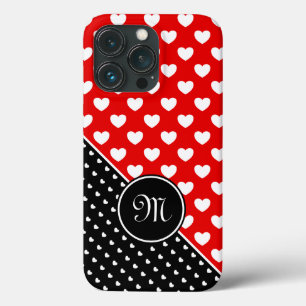 Monograma Na moda Vermelho, Preto E Branco Persona