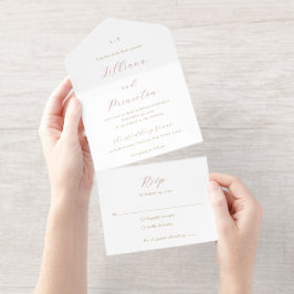 Monograma Neutro Clássico Casamento Elegante
