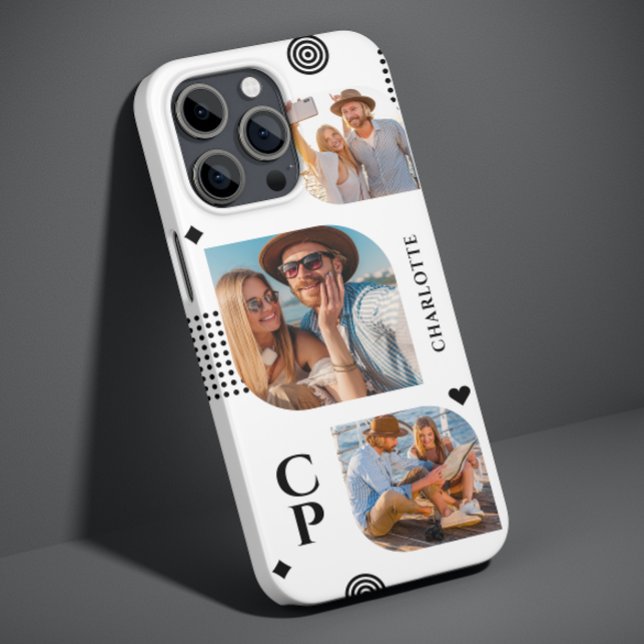 Monograma Nome 3 Foto Colagem Moderna (Criador carregado)