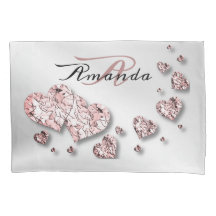 Monograma Nome Cor-de-rosa Cor-de-rosa Brilhante C