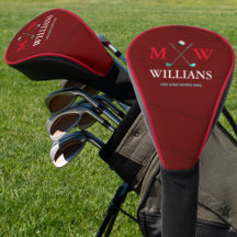 Monograma (nome do golfista e iniciais)  vermelho 
