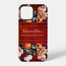 Monograma Nome Elegante Floral Botânica Caso