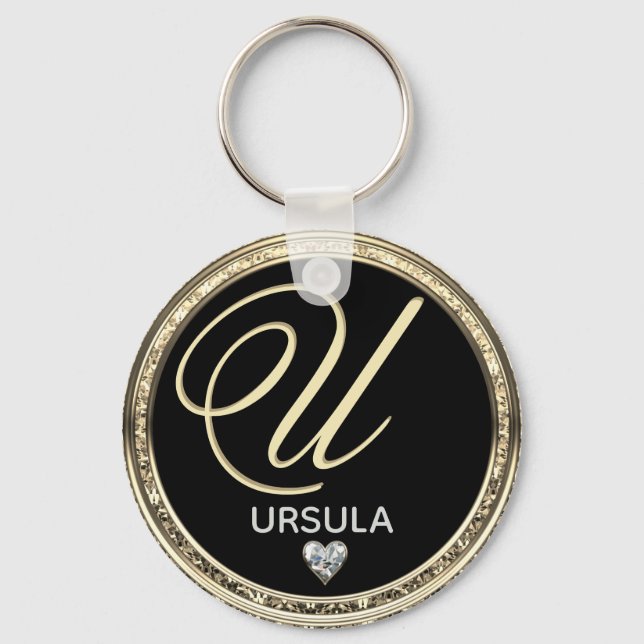 Monograma Nome inicial Chaveiro (Frente)