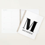 Monograma Nome inicial Simples Planejador Personal<br><div class="desc">Design de nome inicial minimalista da tipografia moderna que pode ser mudado para personalizar.</div>