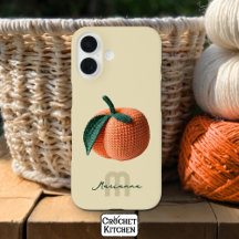 Monograma Nome Mínimo Moderno de Peach Crochet