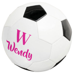 Monograma Nome Personalizado Bola de Futebol Cláss