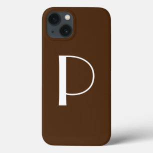Monograma Nome Próprio Vintage Inicial Castanho Pa