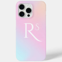 Monograma Ombre Holográfico Rosa Feminino Personal
