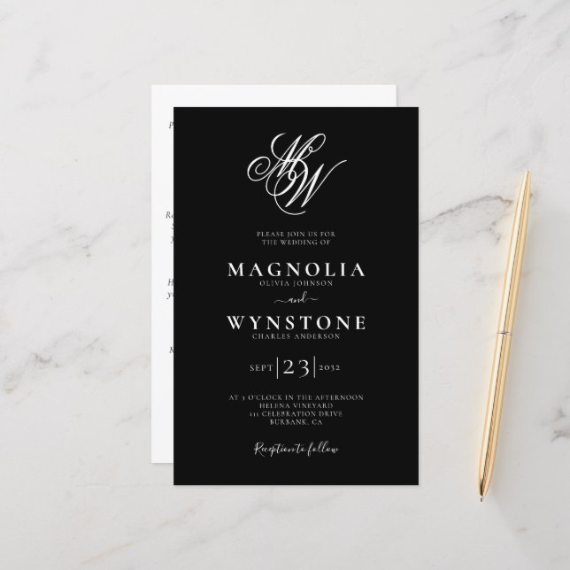 Monograma Orçamento QR Detalhes do Código Casament (Frente/Verso In Situ)