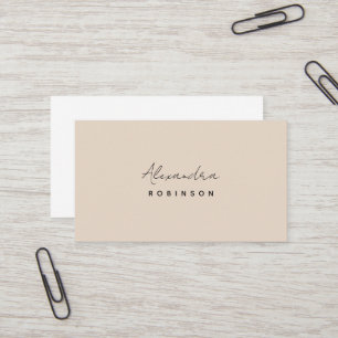 Monograma Pastel Minimalista Cartão de visita femi