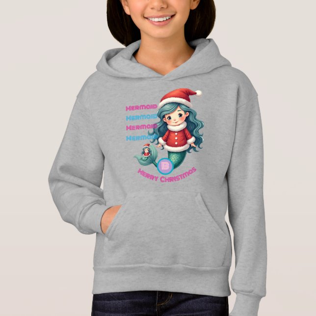 Monograma - Pequena Sereia Bonita Celebra o Natal (Frente)