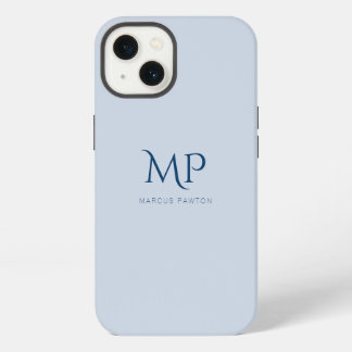 Monograma personalizado azul de Marinho mínimo