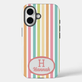 Monograma Personalizado: Bandas de Pastel Cheerful