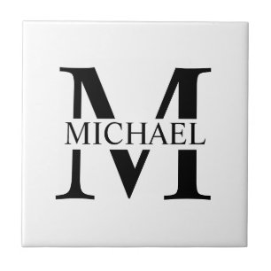 Monograma Personalizado Branco e Nome