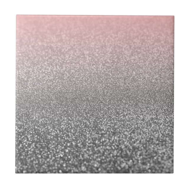 Monograma personalizado brilho cor-de-rosa (Frente)