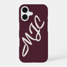 Monograma Personalizado Burgundy Escuro