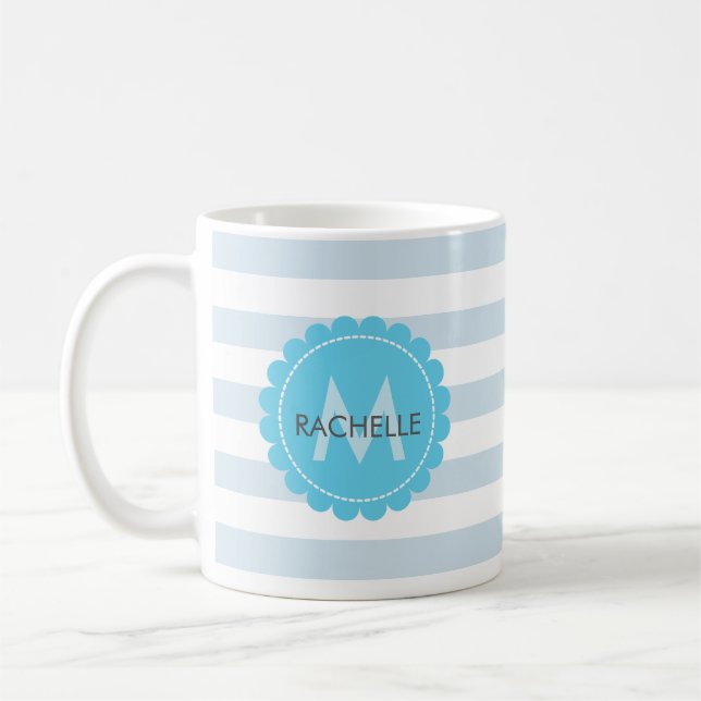 Monograma, personalizado, caneca personalizada com (Esquerda)