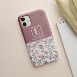 Monograma Personalizado, Cor-de-rosa e Botânico Fl<br><div class="desc">Esta capas de iphone botânica floral, rosa e roxa, monograma personalizado é a forma perfeita de mostrar seu amor por flores e plantas! As cores quentes farão seu telefone parecer na moda e novo, e o design botânico adicionará um toque de elegância. Além disso, o caso é feito de materiais...</div>