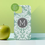 Monograma Personalizado da Cor damasco da Casa da<br><div class="desc">Adicione seus monogramas a esta moda e damascos florais femininos com cores populares. O damasco tem um aspecto de quadro chato.</div>