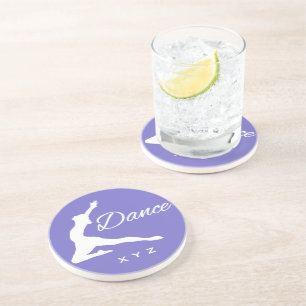 Monograma personalizado DANCE e porta copos de cor