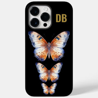 Monograma Personalizado de Borboleta Preta Colorid