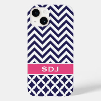 Monograma Personalizado de Cevão Azul e Rosa marin