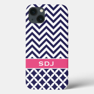 Monograma Personalizado de Cevão Azul e Rosa marin
