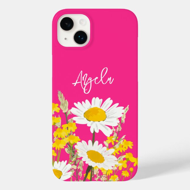 Monograma Personalizado de Flores Selvagens Modern (Verso)