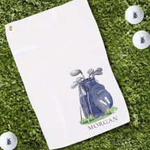 Monograma Personalizado de Golfe Azul Marinho
