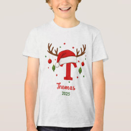 Monograma Personalizado de Natal T Chapéu de Papai