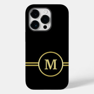 Monograma personalizado de ouro elegante a preto