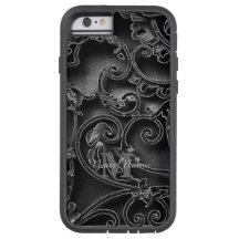 Monograma personalizado de padrão gótico preto