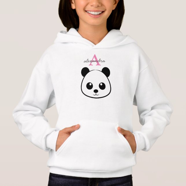 Monograma personalizado de panda bonito (Frente)