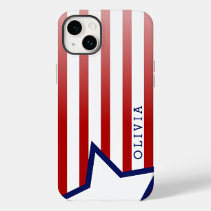 Monograma Personalizado de Stripes Vermelhas e Bra