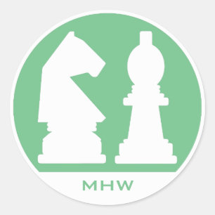 Monograma personalizado do CHESS e adesivos de cor