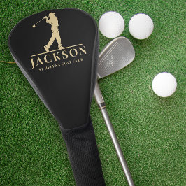 Monograma Personalizado Dourado Preto Swap de Golf