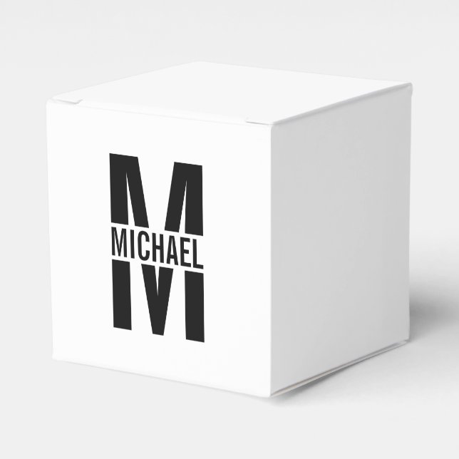 Monograma Personalizado e Caixa de Favor do Nome (Frente)