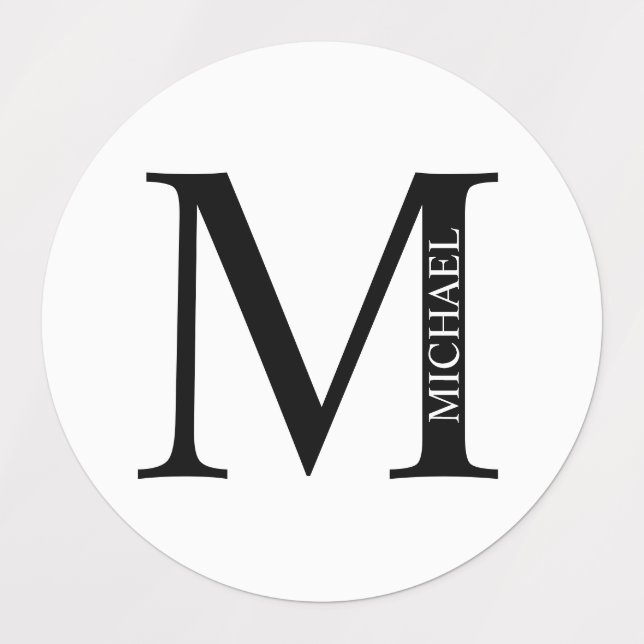 Monograma Personalizado e Etiquetas de Nome (Design 1)