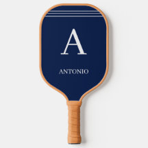 Monograma Personalizado e Nome Azul-Navy