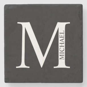 Monograma Personalizado e Porta copos de Pedra de 
