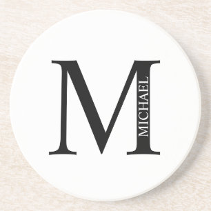 Monograma Personalizado e Porta copos Sandstone de