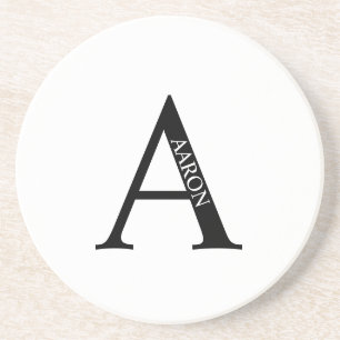 Monograma Personalizado e Porta copos Sandstone de